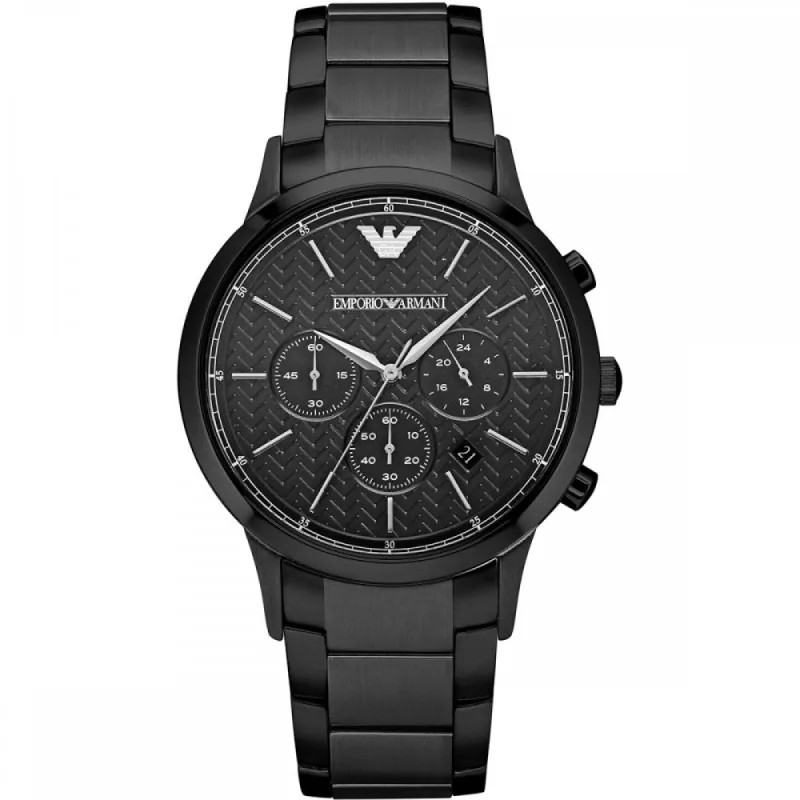 Emporio Armani AR2485 Men's Black Metal Watch made by Emporio Armani