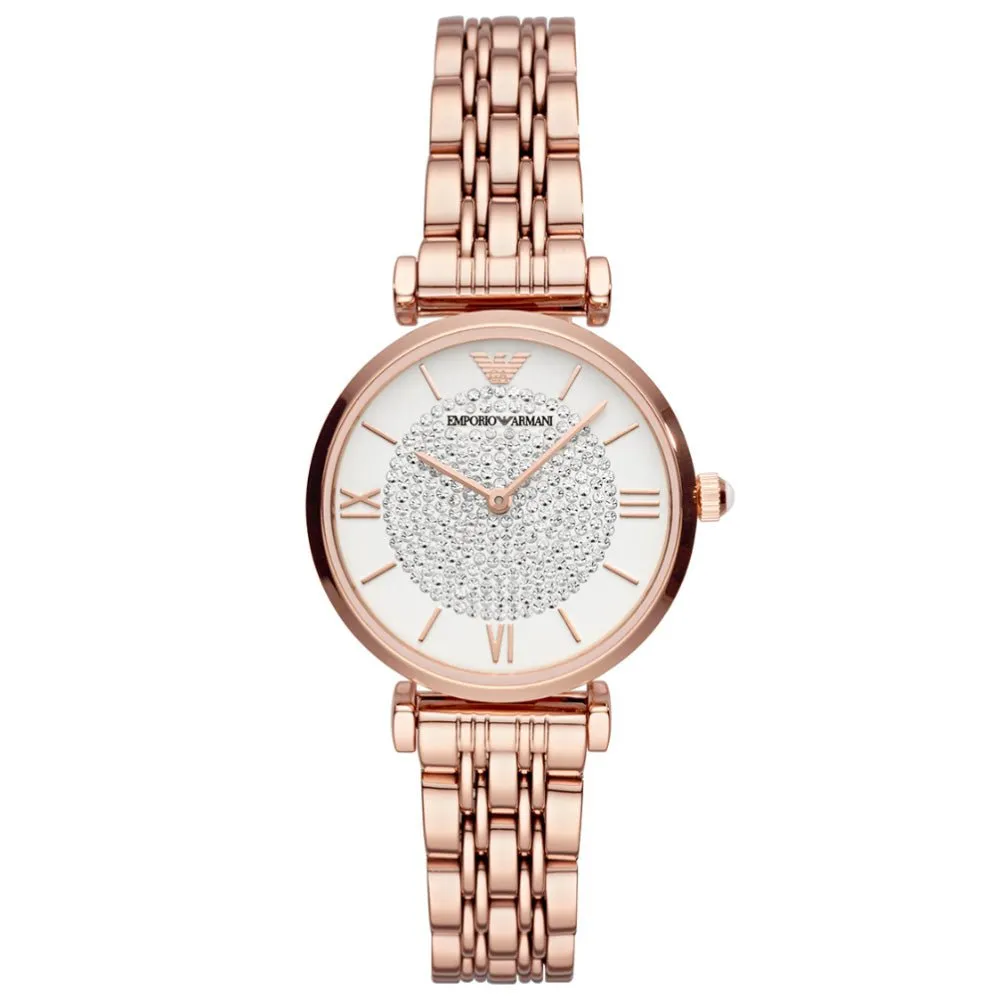 Emporio Armani AR11244 T-Bar Rose Gold Tone Ladies Watch sold by Watch & Watch