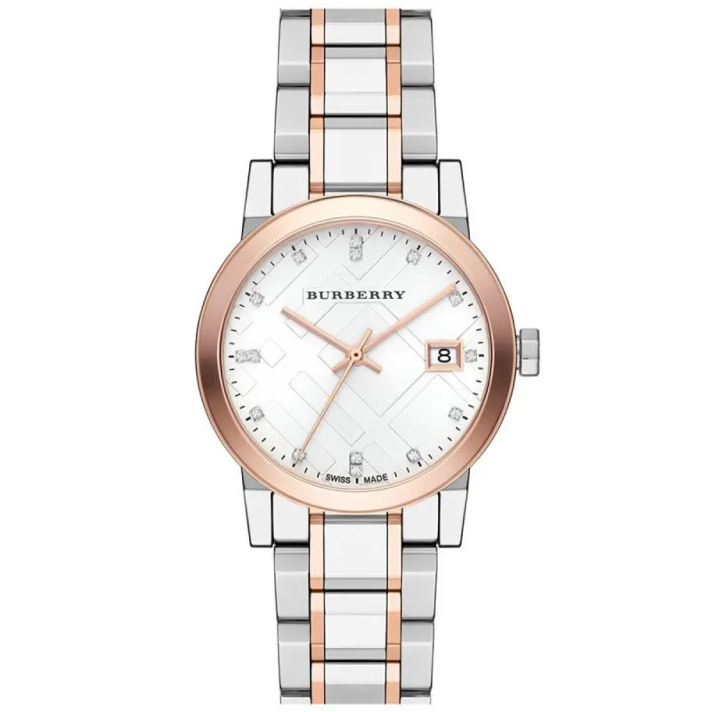 Burberry BU9127 Silver Dial Two-tone Ladies Watch sold by Watch & Watch