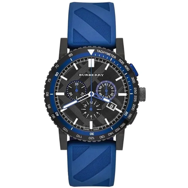 Burberry BU9807 The City Navy Blue Chronograph Men's Watch sold by Watch & Watch