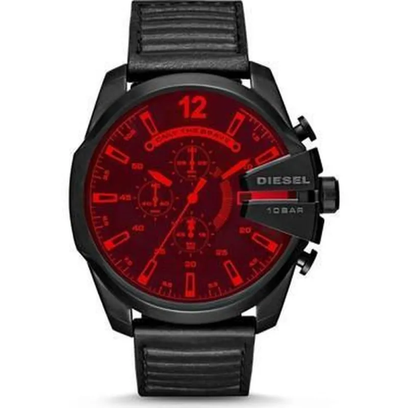 Diesel DZ4460 Mega Chief Chronograph Quartz Red Dial Men's Watch sold by Watch & Watch