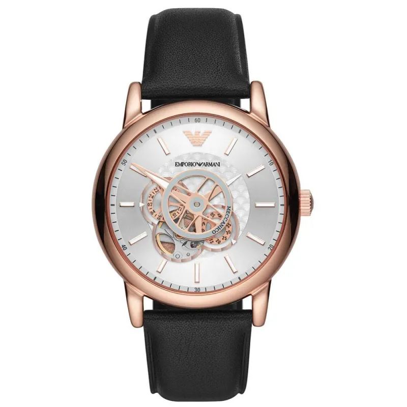 Emporio Armani AR60013 Automatic Black Leather Men's Watch sold by Watch & Watch