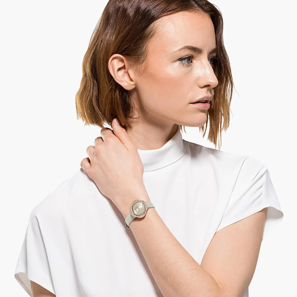Swarovski 5552424 Crystal Leather Strap Gray Rose Gold Tone Women's Watch sold by Watch & Watch product image thumbnail 5