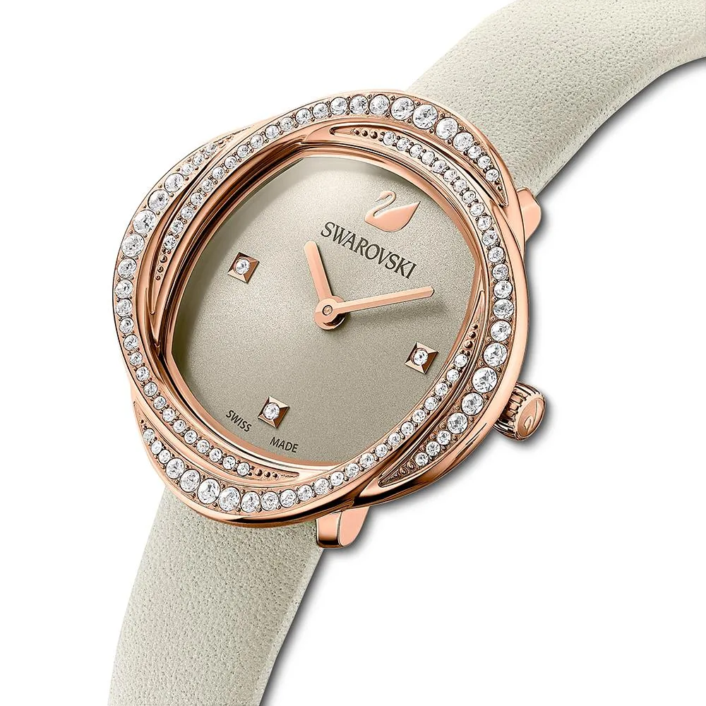 Swarovski 5552424 Crystal Leather Strap Gray Rose Gold Tone Women's Watch sold by Watch & Watch product image thumbnail 3