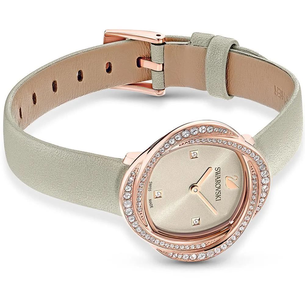 Swarovski 5552424 Crystal Leather Strap Gray Rose Gold Tone Women's Watch sold by Watch & Watch product image thumbnail 4