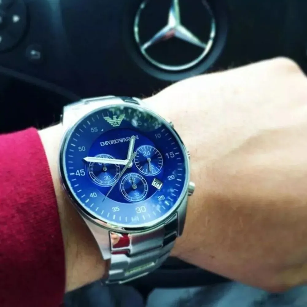 Emporio Armani AR5860 Blue Dial Chronograph Men's Watch sold by Watch & Watch product image thumbnail 3
