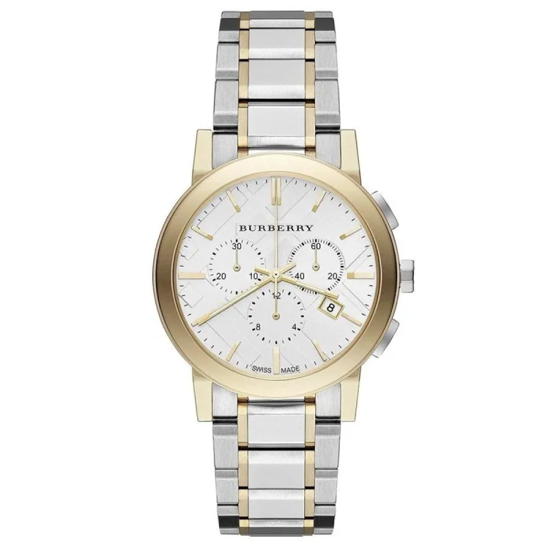 Burberry BU9751 The City Two-Tone Chronograph Unisex Watch made by Burberry