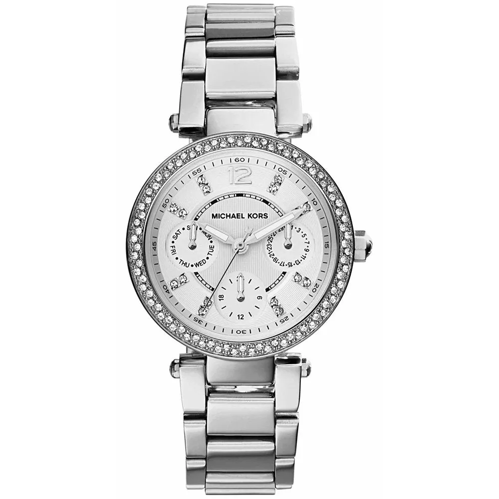 Michael Kors MK5615 Ladies Mini Parker Silver Watch sold by Watch & Watch