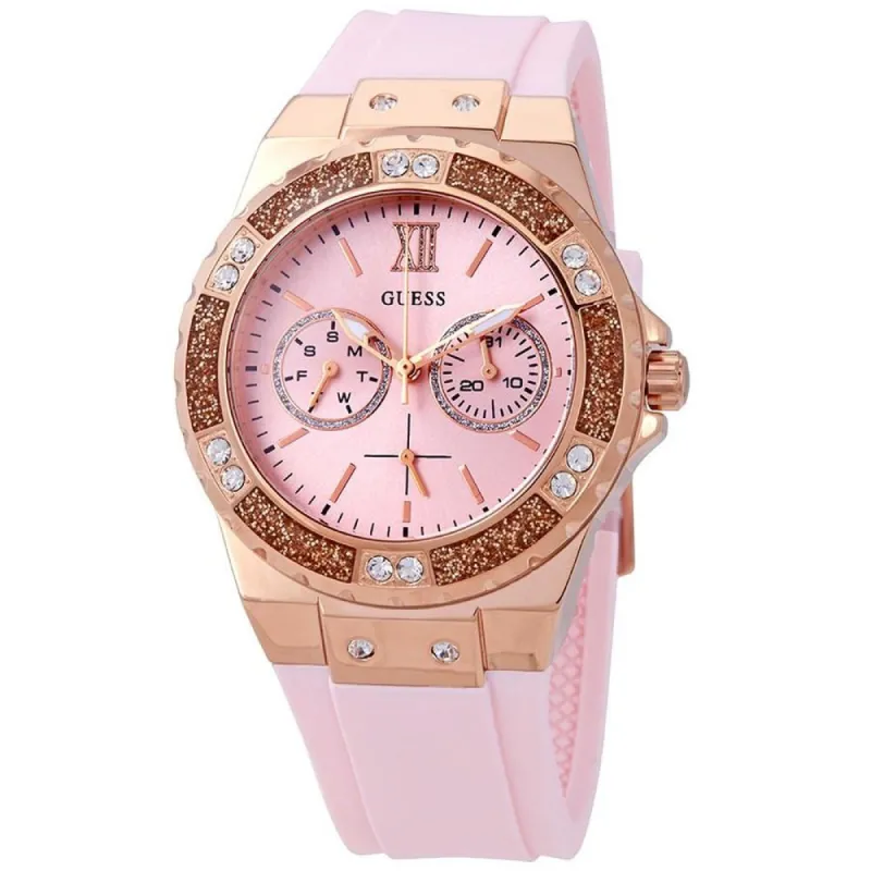 Guess W1053L3 Limelight Crystal Pink Dial Ladies Watch sold by Watch & Watch