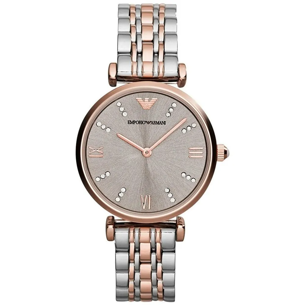 Emporio Armani AR1840 Two Tone Gianni Stainless Steel Ladies Watch sold by Watch & Watch