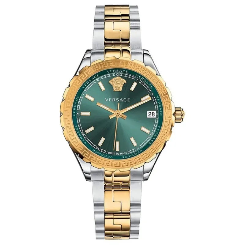 Versace V12050015 Ladies Hellenyium Two-Tone Green Watch sold by Watch & Watch