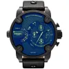 Diesel DZ7257 Bad Ass Chronograph Blue Dial Black Leather Men's Watch sold by Watch & Watch