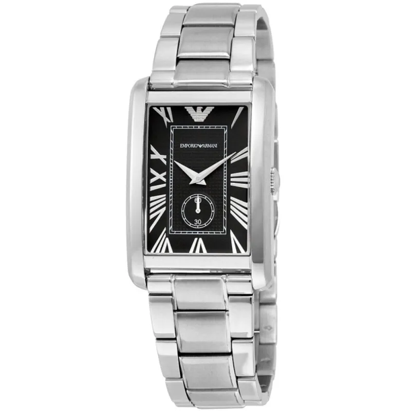 Emporio Armani AR1608 Rectangular Black Dial Men's Watch sold by Watch & Watch