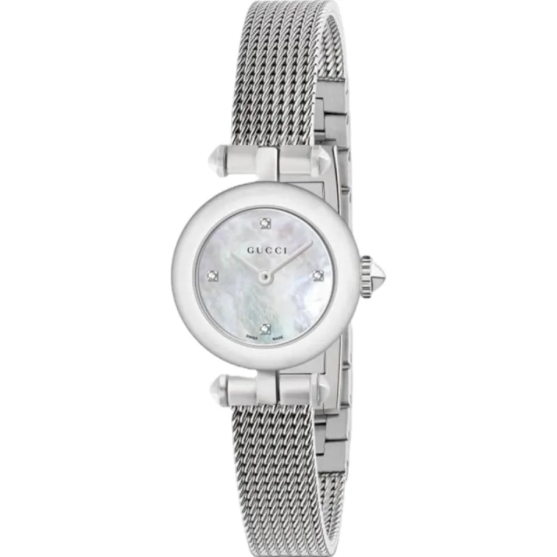 Gucci YA141512 Mother Of Pearl Diamond Dot Dial Ladies Watch sold by Watch & Watch