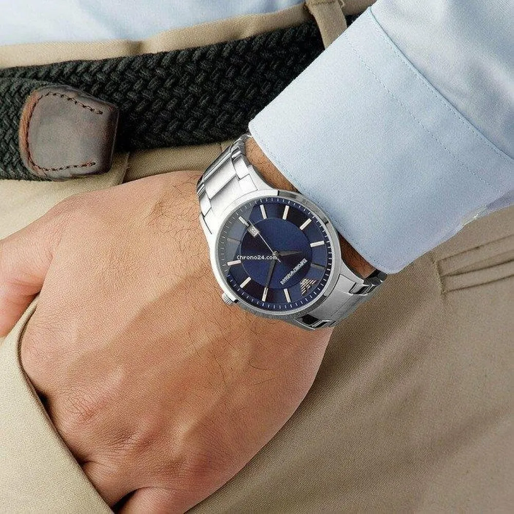 Emporio Armani AR11180 Quartz Blue Dial Men's Watch sold by Watch & Watch product image thumbnail 3