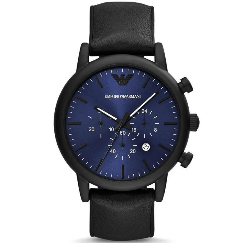 Emporio Armani AR11351 Chronograph Black Leather Men's Watch sold by Watch & Watch