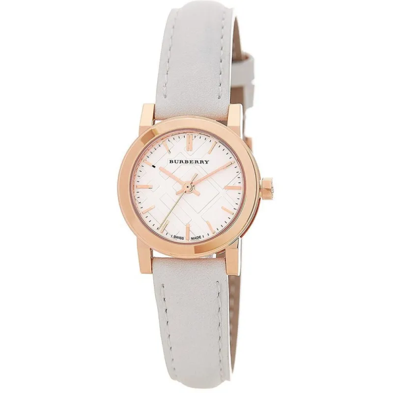 Burberry BU9209 Rose Gold Tone White Leather Women's Watch sold by Watch & Watch