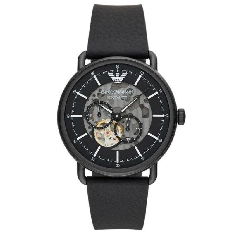 Emporio Armani AR60028 Multifunction Black Men's Leather Watch sold by Watch & Watch