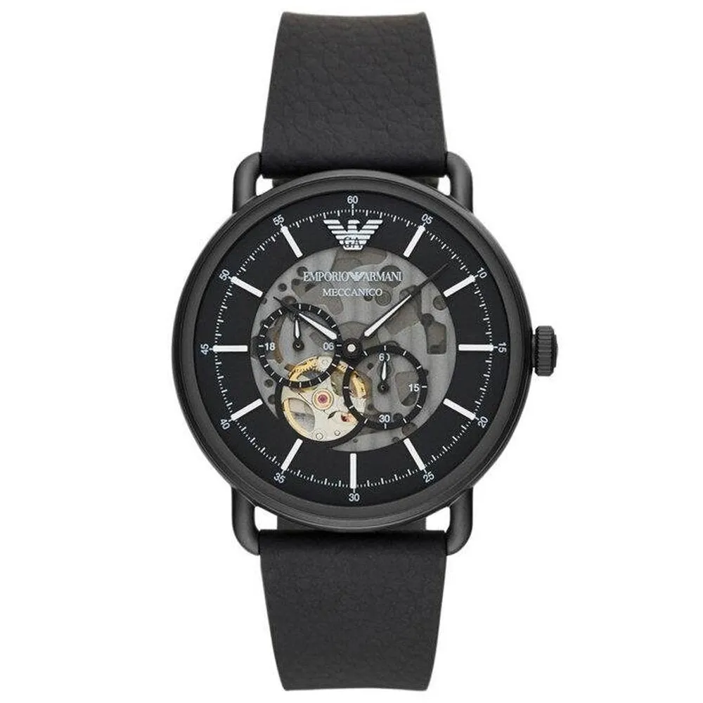 Emporio Armani AR60028 Multifunction Black Men's Leather Watch sold by Watch & Watch