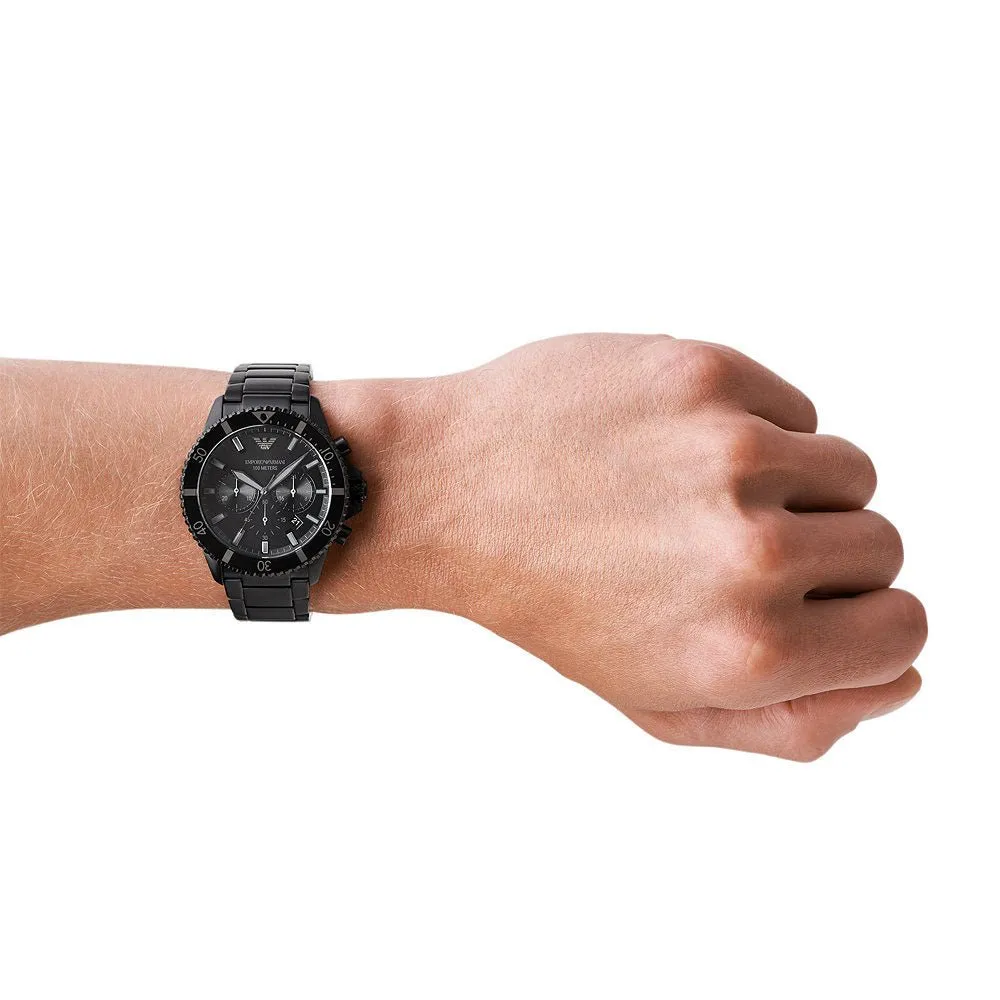 Emporio Armani AR11363 All Black Chronograph Men’s Watch sold by Watch & Watch product image thumbnail 4