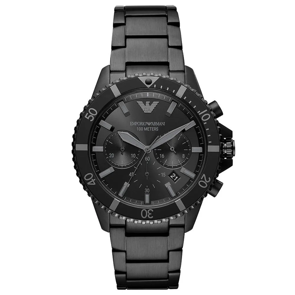 Emporio Armani AR11363 All Black Chronograph Men’s Watch sold by Watch & Watch