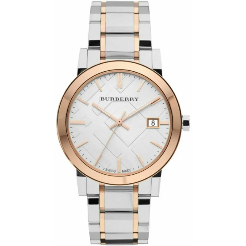 Burberry BU9006 Unisex Watch The City Two Tone Rose Gold sold by Watch & Watch
