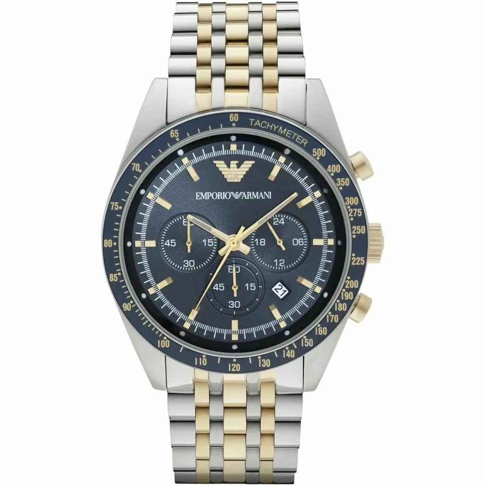 Emporio Armani AR6088 Chronograph Two Tone Stainless Steel Men's Watch sold by Watch & Watch
