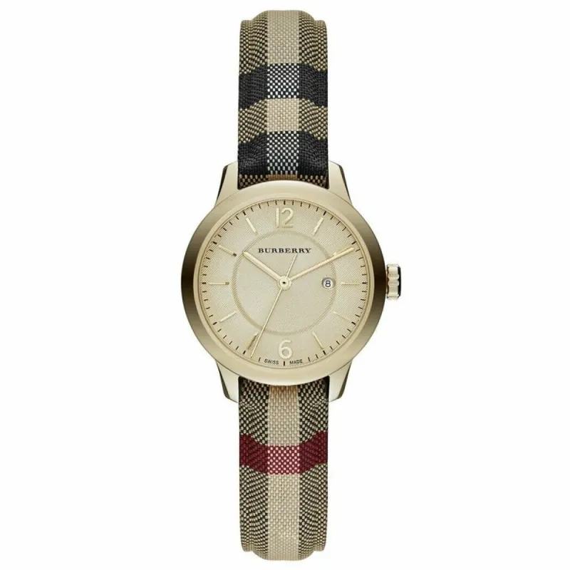 Burberry BU10104 Honey Check Stamped Dial Ladies Watch sold by Watch & Watch