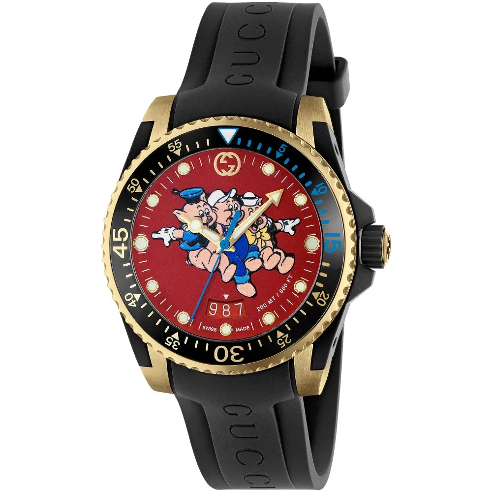 Gucci YA136325 Dive Red Dial Unisex Watch sold by Watch & Watch