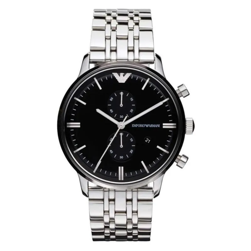 Emporio Armani AR0389 Chronograph Black Dial Men's Watch made by Emporio Armani