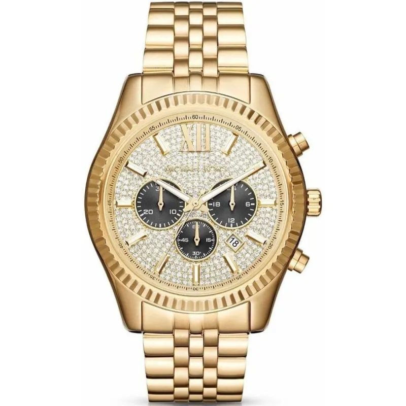 Michael Kors MK8494 Lexington Gold Pave Men's Watch sold by Watch & Watch