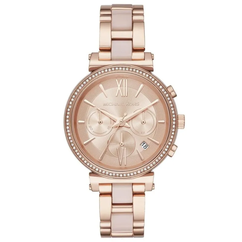 Michael Kors Sofie Chronograph Rose Dial Ladies Watch MK6560‎ sold by Watch & Watch