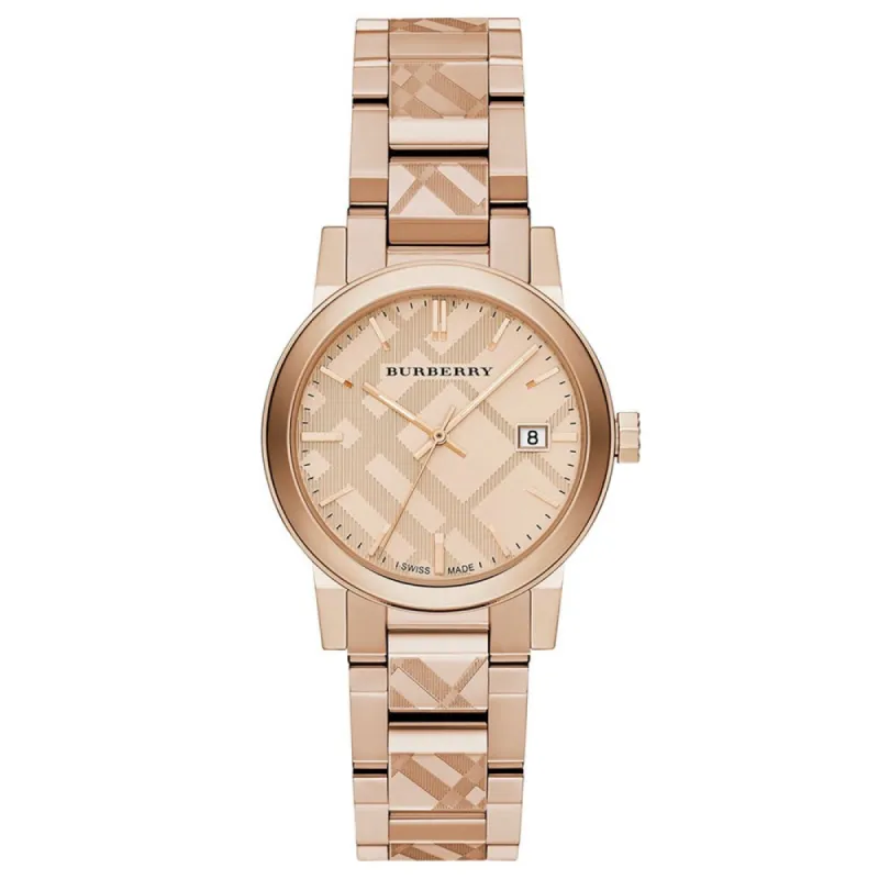 Burberry BU9146 The City Engraved Check Unisex Watch sold by Watch & Watch
