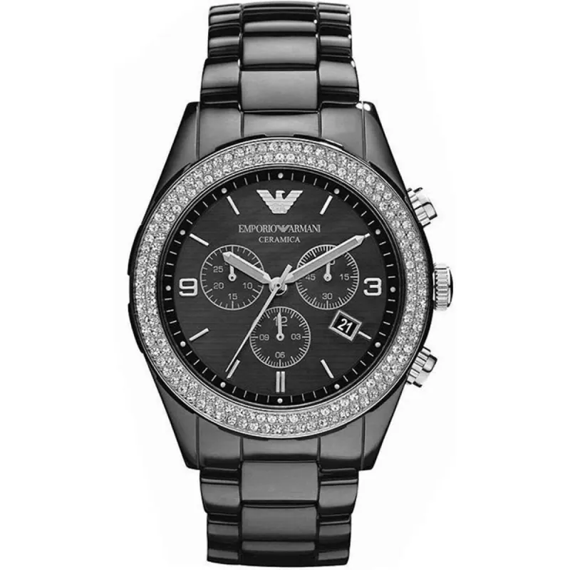 Emporio Armani AR1455 Ceramica Ladies Crystal Watch sold by Watch & Watch