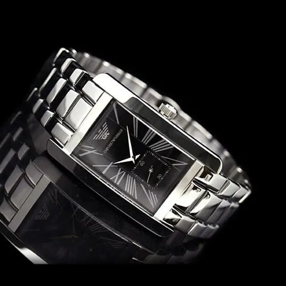 Emporio Armani AR0156 Classic Black Rectangle Men's Watch sold by Watch & Watch product image thumbnail 2