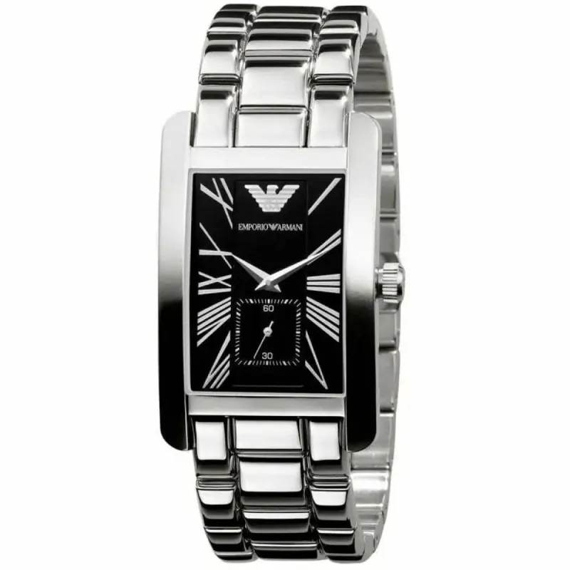 Emporio Armani AR0156 Classic Black Rectangle Men's Watch sold by Watch & Watch