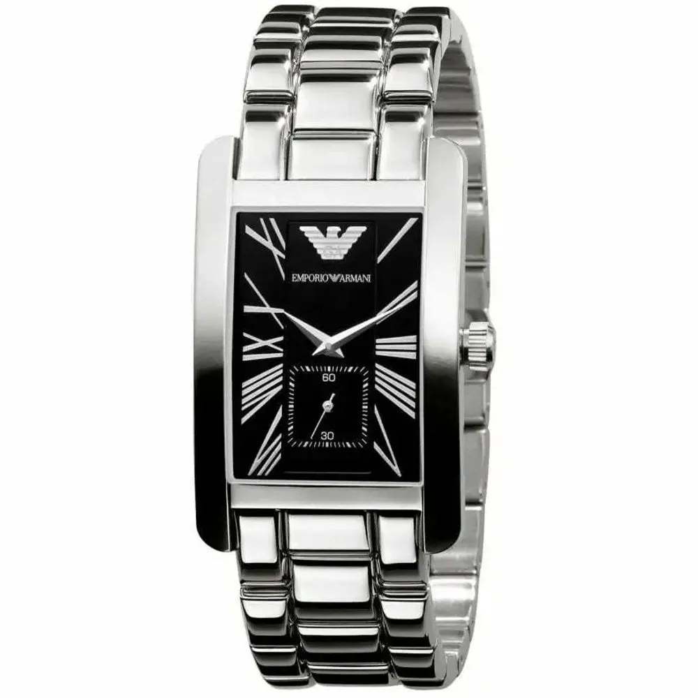 Emporio Armani AR0156 Classic Black Rectangle Men's Watch sold by Watch & Watch