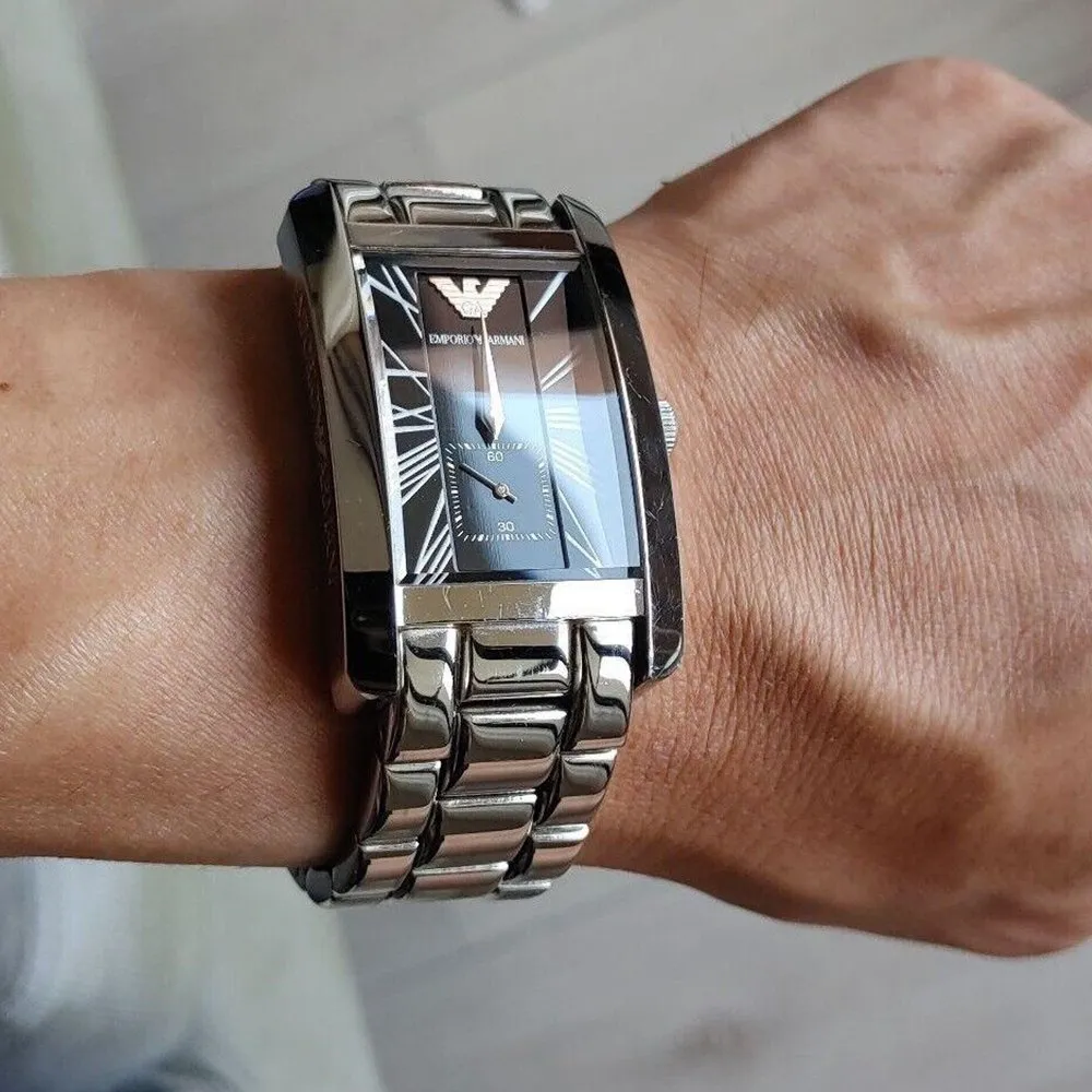 Emporio Armani AR0156 Classic Black Rectangle Men's Watch sold by Watch & Watch product image thumbnail 4