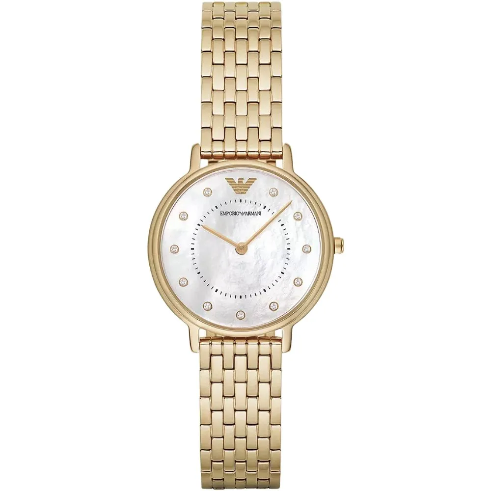 Emporio Armani AR11007 Two-Hand Gold-Tone Ladies Watch sold by Watch & Watch