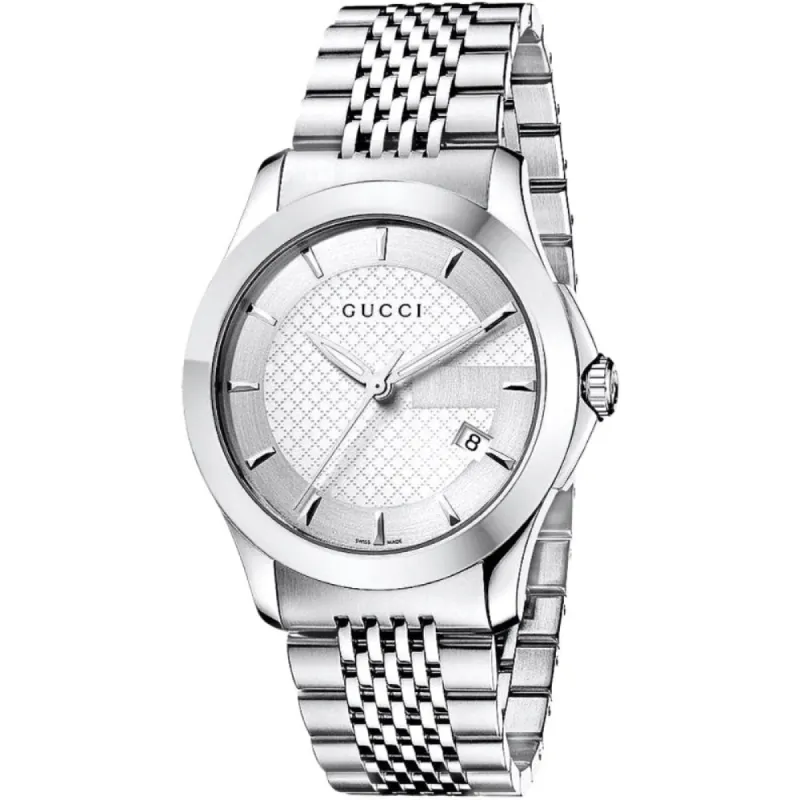 Gucci YA126401 G-Timeless Silver Dial Men's Watch sold by Watch & Watch