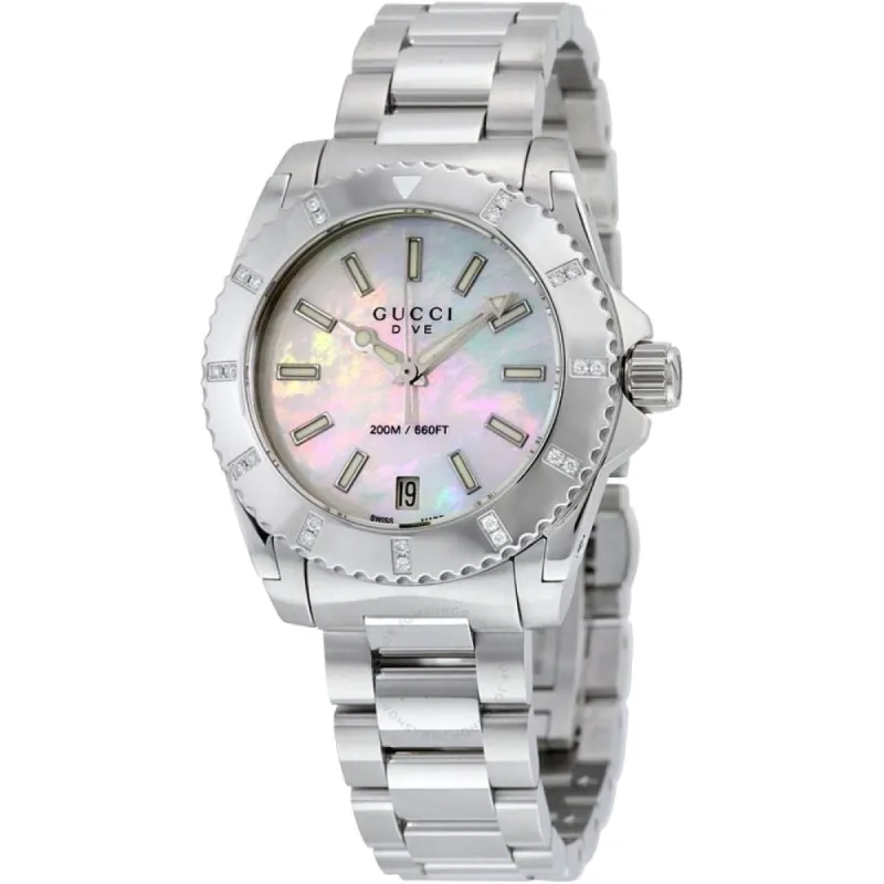 Gucci YA136405 Dive Mother of Pearl Dial Ladies Watch sold by Watch & Watch