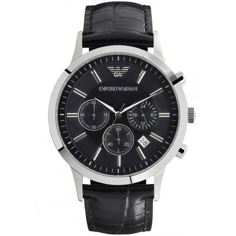 Emporio Armani AR2447 Men's Renato Chronograph Watch Black sold by Watch & Watch