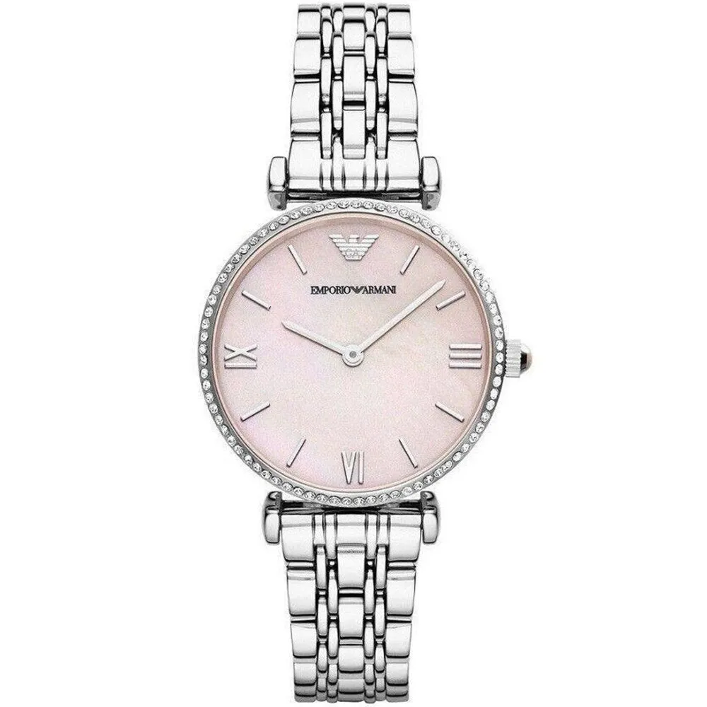 Emporio Armani AR1779 Ladies Watch Gianni T-Bar Pink sold by Watch & Watch