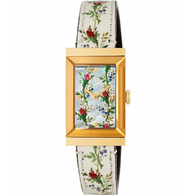 Gucci YA147407 G-Frame Floral Dial Ladies Watch sold by Watch & Watch
