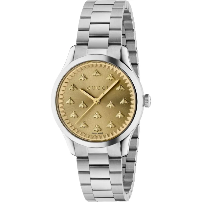 Gucci YA1265035 G-Timeless Gold Dial Ladies Watch sold by Watch & Watch