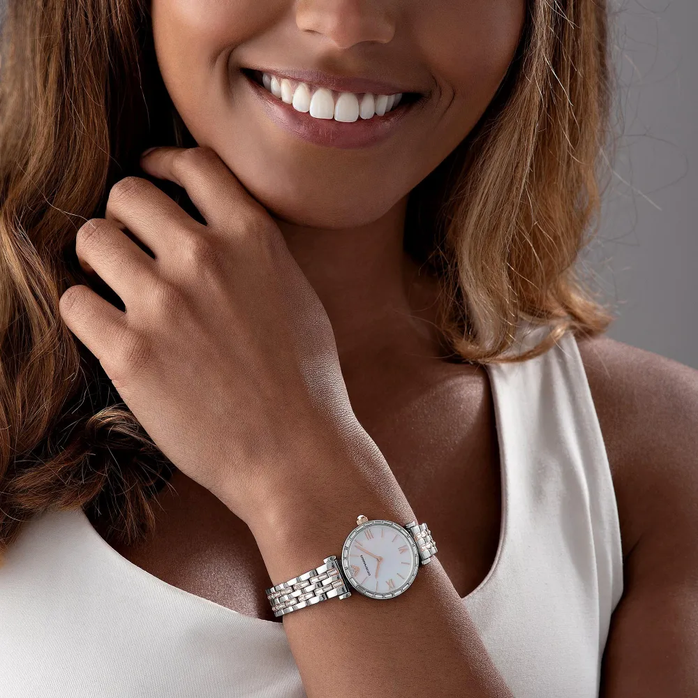 Emporio Armani AR11290 Gianni T-Bar Mother Of Pearl Ladies Watch sold by Watch & Watch product image thumbnail 4