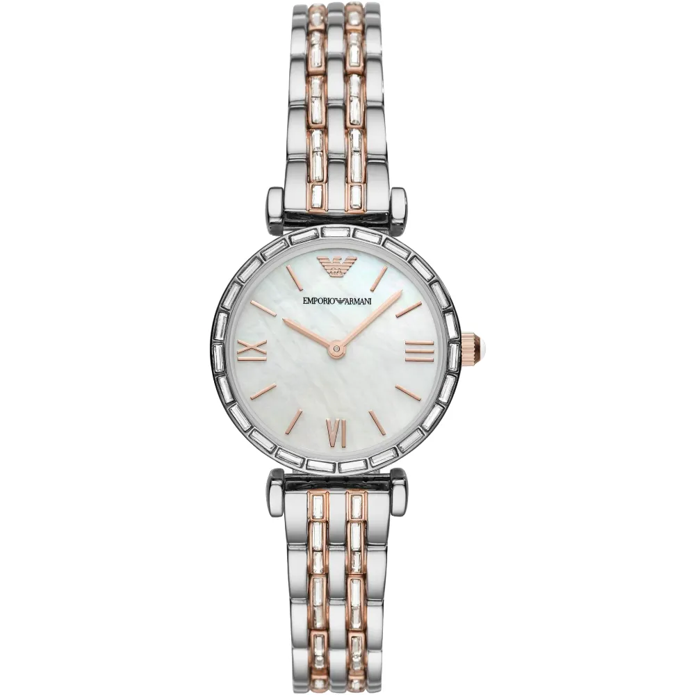 Emporio Armani AR11290 Gianni T-Bar Mother Of Pearl Ladies Watch sold by Watch & Watch