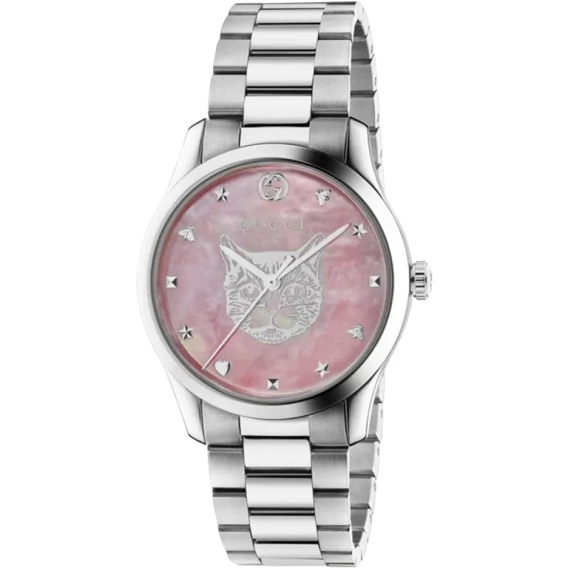 Gucci YA1264166 G-Timeless Pink Mother of Pearl Dial Unisex Watch sold by Watch & Watch
