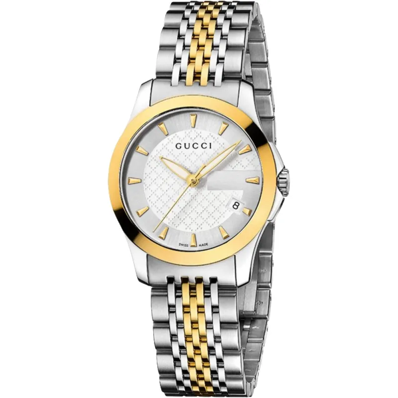 Gucci YA126511 G-Timeless Two-Tone Ladies Watch sold by Watch & Watch