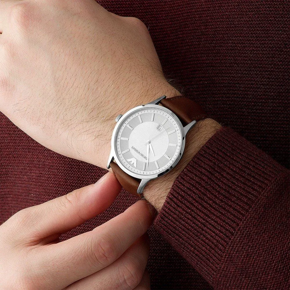 Emporio Armani AR2463 Classic Silver Dial Men's Watch sold by Watch & Watch product image thumbnail 4